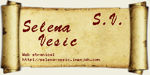 Selena Vesić vizit kartica